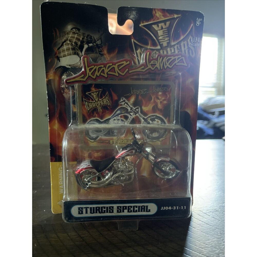 West Coast Choppers Jesse James "Sturgis Special" Red 1:31 Scale Motorcycle